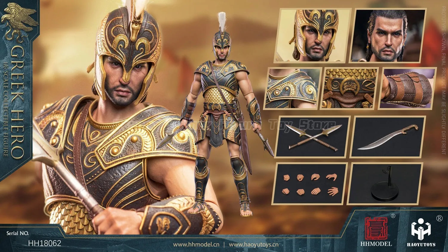 【In Stock】Original HHMODEL HAOYUTOYS HH18062 Imperial Legion Greek God of War 1/6 Action Figure Collection Ornament Toy