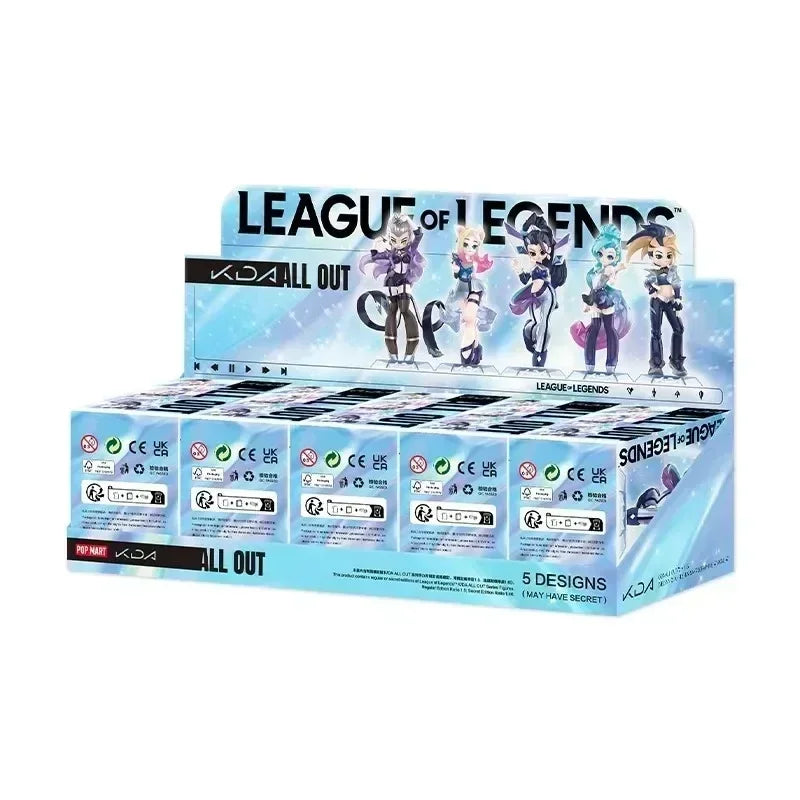 POP MART K/DA ALL out Series League of Legends Blind Box - Kawaii Anime Фигурка Изненада Мистериозна Колекция Кукли