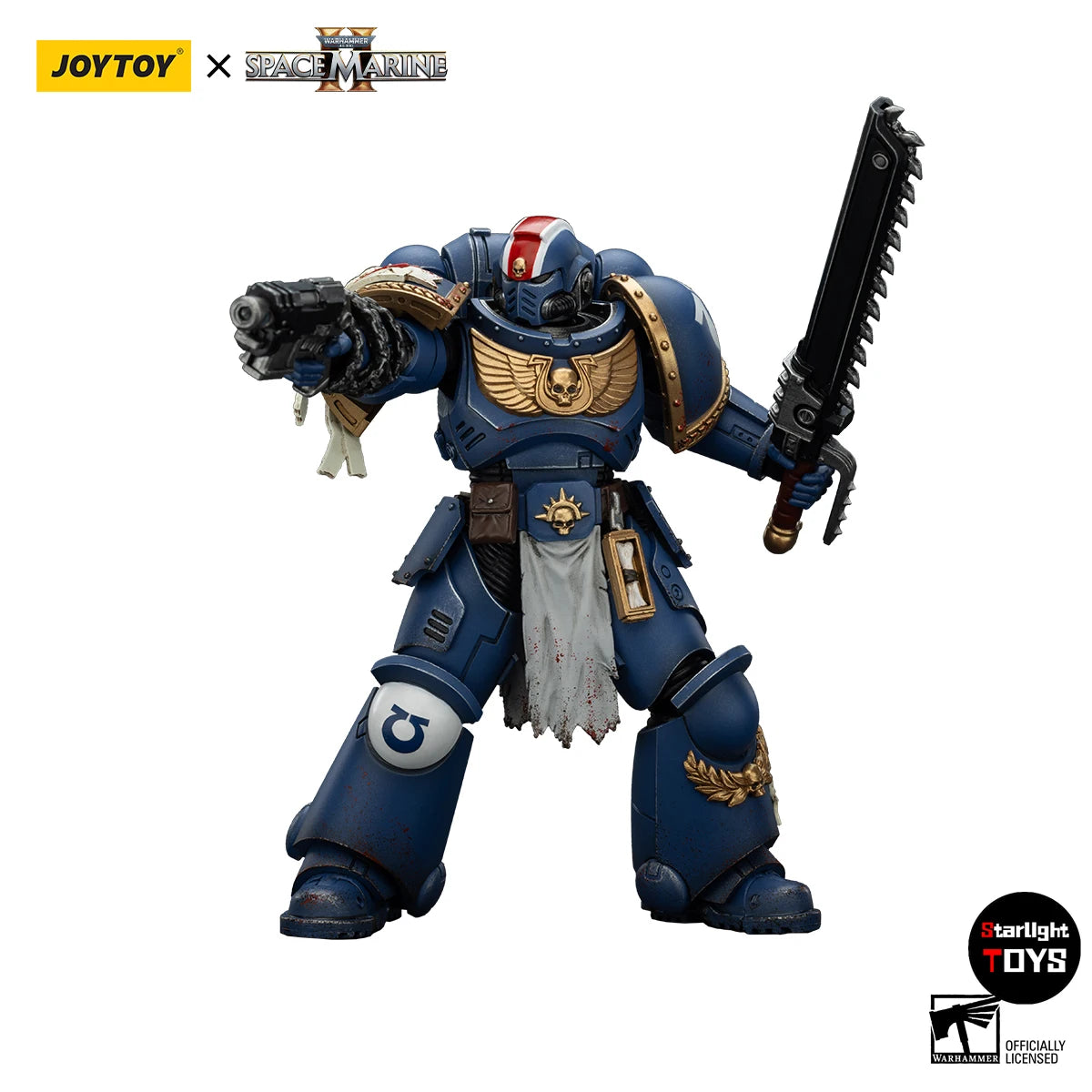 JOYTOY 1/18 Action Figure Warhammer 40K Ultramarines Lieutenant Titus Sergeant Gadriel Brother Chairon-Collectors Edition Model