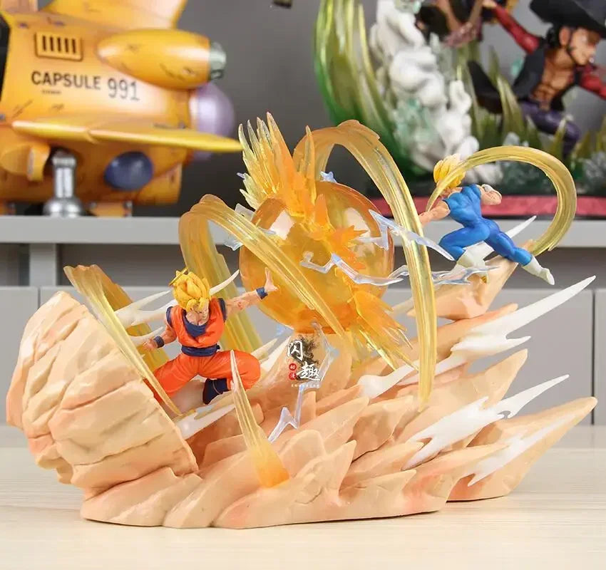 18cm Dragon Ball Figure Goku Vs Vegeta Figure Sky Top Wcf Goku Vs Vegeta Anime Figure Goku Vegeta Action Figurine Pvc Model Gift