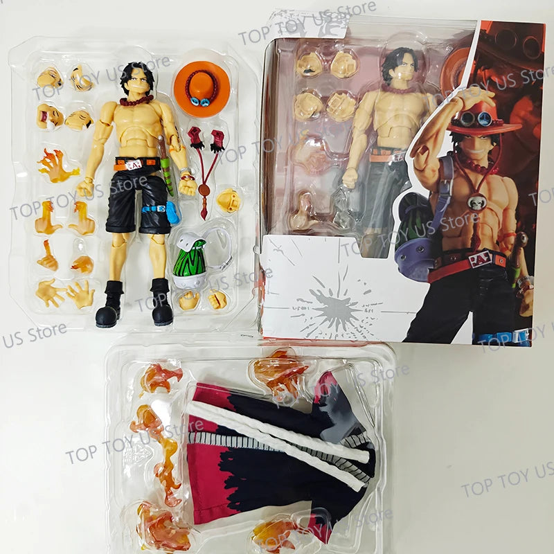 SHF Portgas D. Ace Action Figure Anime One Piece Fire Fist Ace Figures PVC Movable Collection Decoration Model Toys Gift 17cm