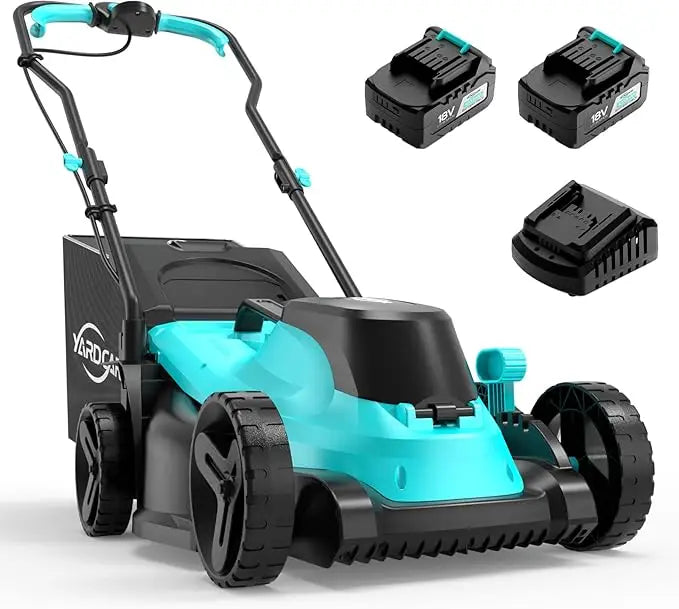 (2025 Upgrade) 36V Brushless Cordless Lawn Mower – 2x4.0Ah Batteries, LED Digital Display, Electric Lawnmower with 5-Height Adju