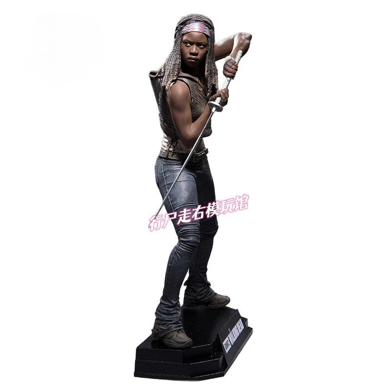 Movie Walking Dead Michonne Rick Grimes 15-17cm Cosplay Statue Model PVC Action Figure Toy