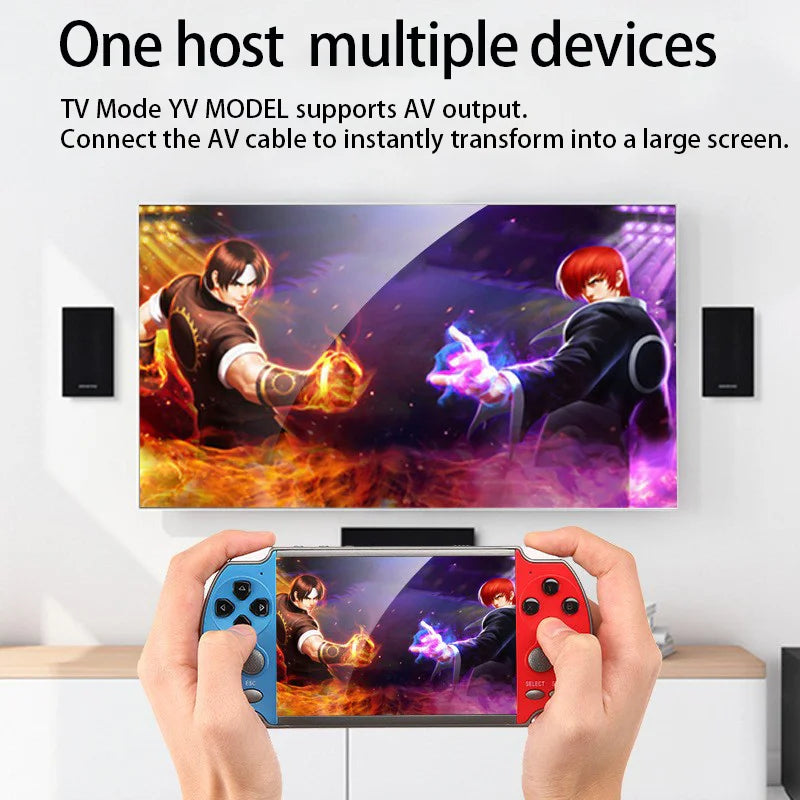 X7/X7 Plus Portable Gaming Console, 4.3/5.1-inch HD screen, Portable Audio-Video Player, Classic Games, Over 10,000 Free Built-