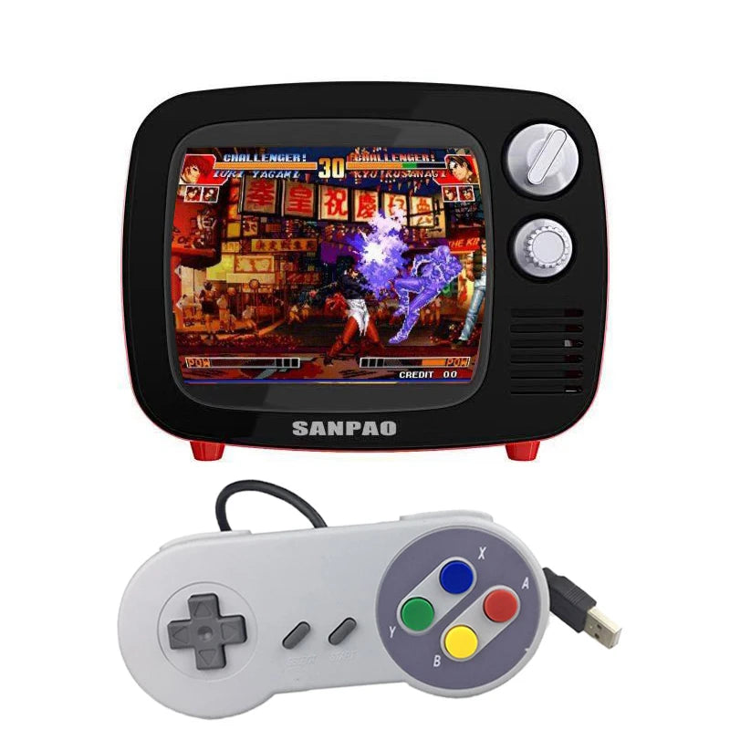 Nostalgic 3.5-inch TV mini portable TV three-shot retro TV Android game console TV