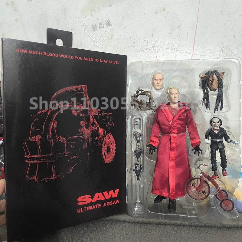 Neca Toys Figure Saw Jigsaw Red Robe Action Figure Black Robe GK Statue Manga Deluxe Figure Anime Collection Model Birthday Gift