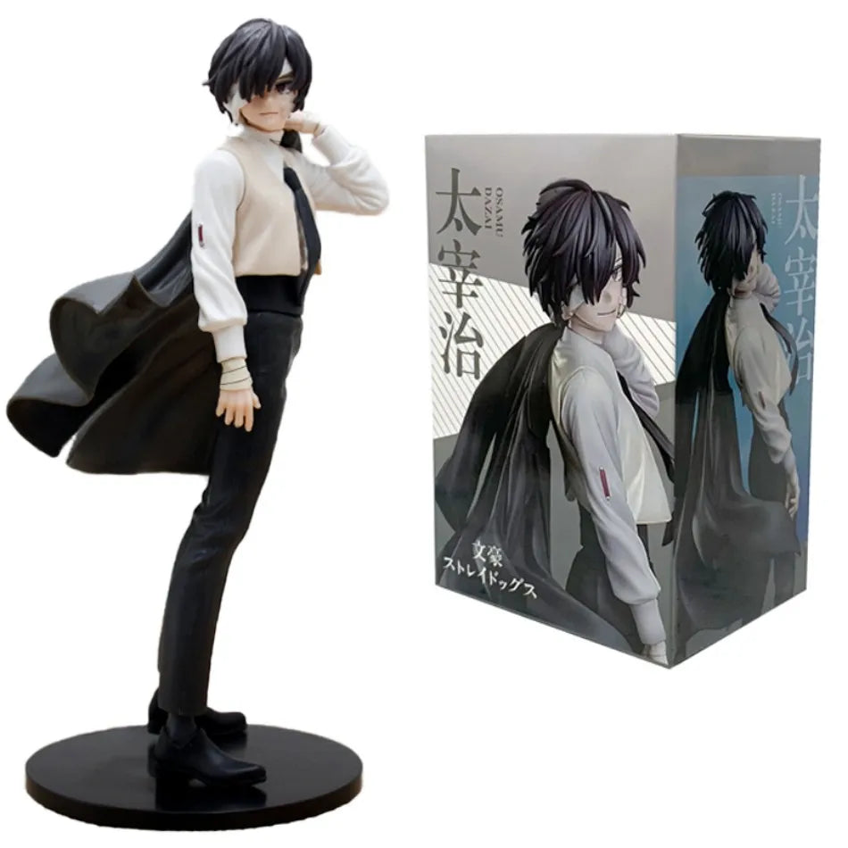 22cm bungou dogs vagrants anime figure youth dazai osamu action figure nakahara chuuya statuette pvc collection model doll toys