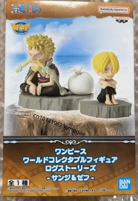 Original Bandai ONE PIECE WCF LOG STORIES Luffy Nami Eneru Anime Action Figures Model WCF desktop Ornaments Gift Decorations
