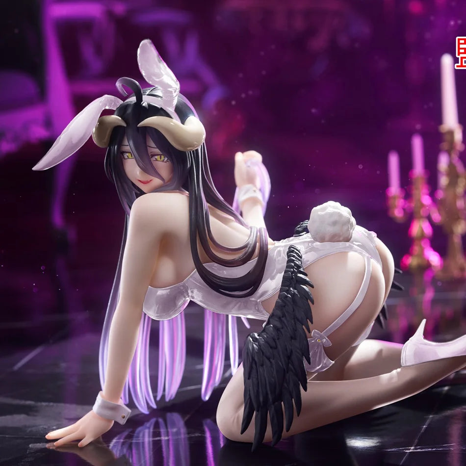 13CM Anime OVERLORD Figure albedo Bunny Girl Kneeling Anime Model Toys Gifts Collection Decoration Ornaments PVC Gift