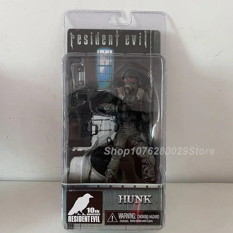 NECA Redfield Hunk Zombie With Dog Licker And Walker Chris Redfield Biohazard Executioner Majini Action Figure Model Toys Decor