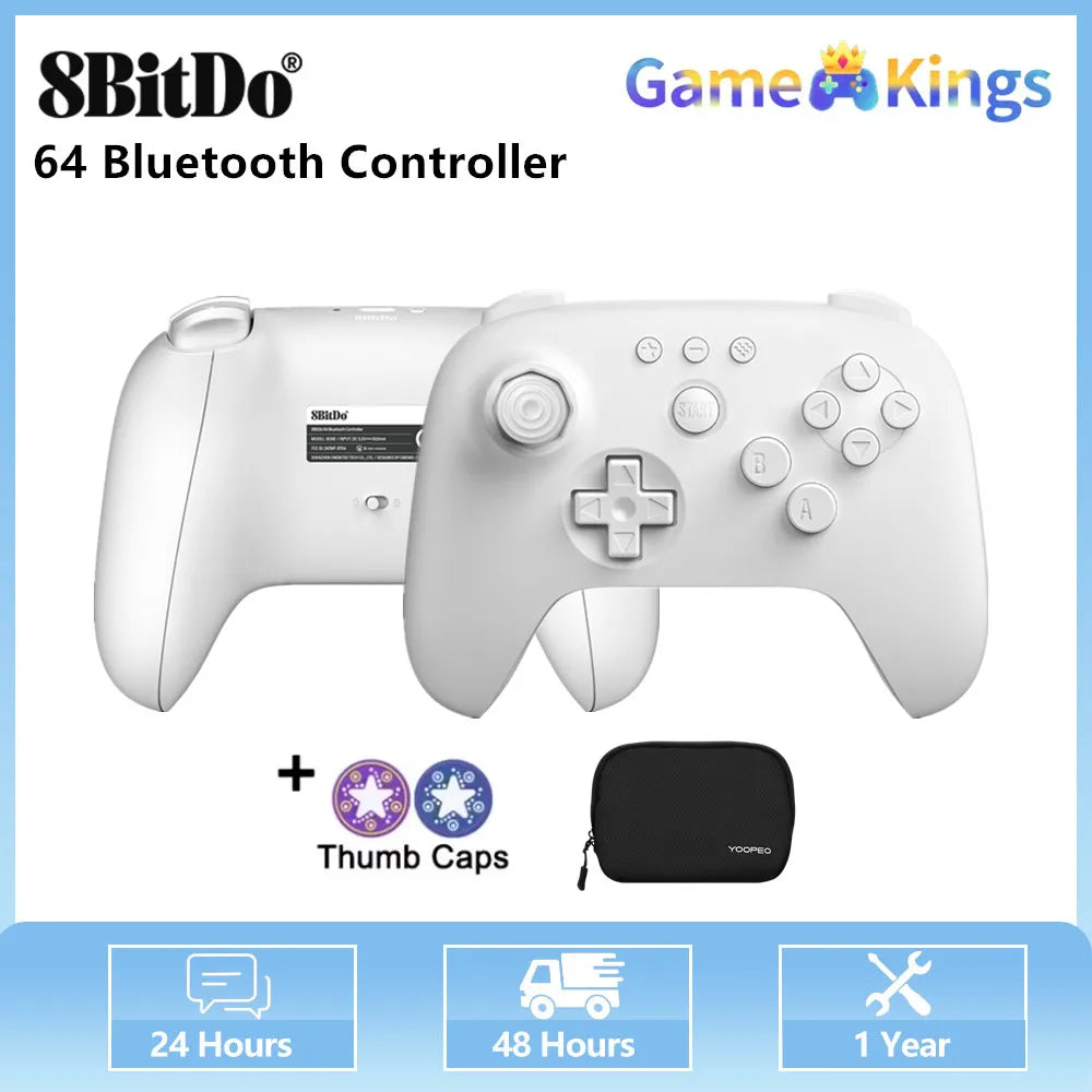 8Bitdo N64 Bluetooth Controller for Analogue 3D, Switch, Windows, and Android (Black) Gaming  Gamepad