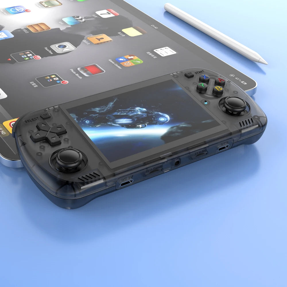R36H PRO MAX retro portable gaming console features a 4.2-inch IPS display, comes with a built-in 64GB storage card, and include