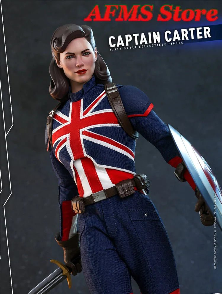 Original Hot Toys TMS059 1/6 Scale Collectible Figure Captain Carter Full Set  12Inch Women Soldier Action Figures Model Toys