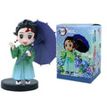Demon Slayer Plum Rain Season Blind Box Q Version Figures Umbrella Scene PVC Collectible Model Toy Gift for Anime Fans