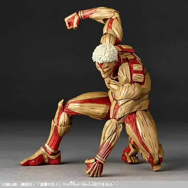 In Stock Kaiyodo Revoltech Attack on Titan NR069 Armored Titan Reiner Braun Character Model Toy Gift Collection