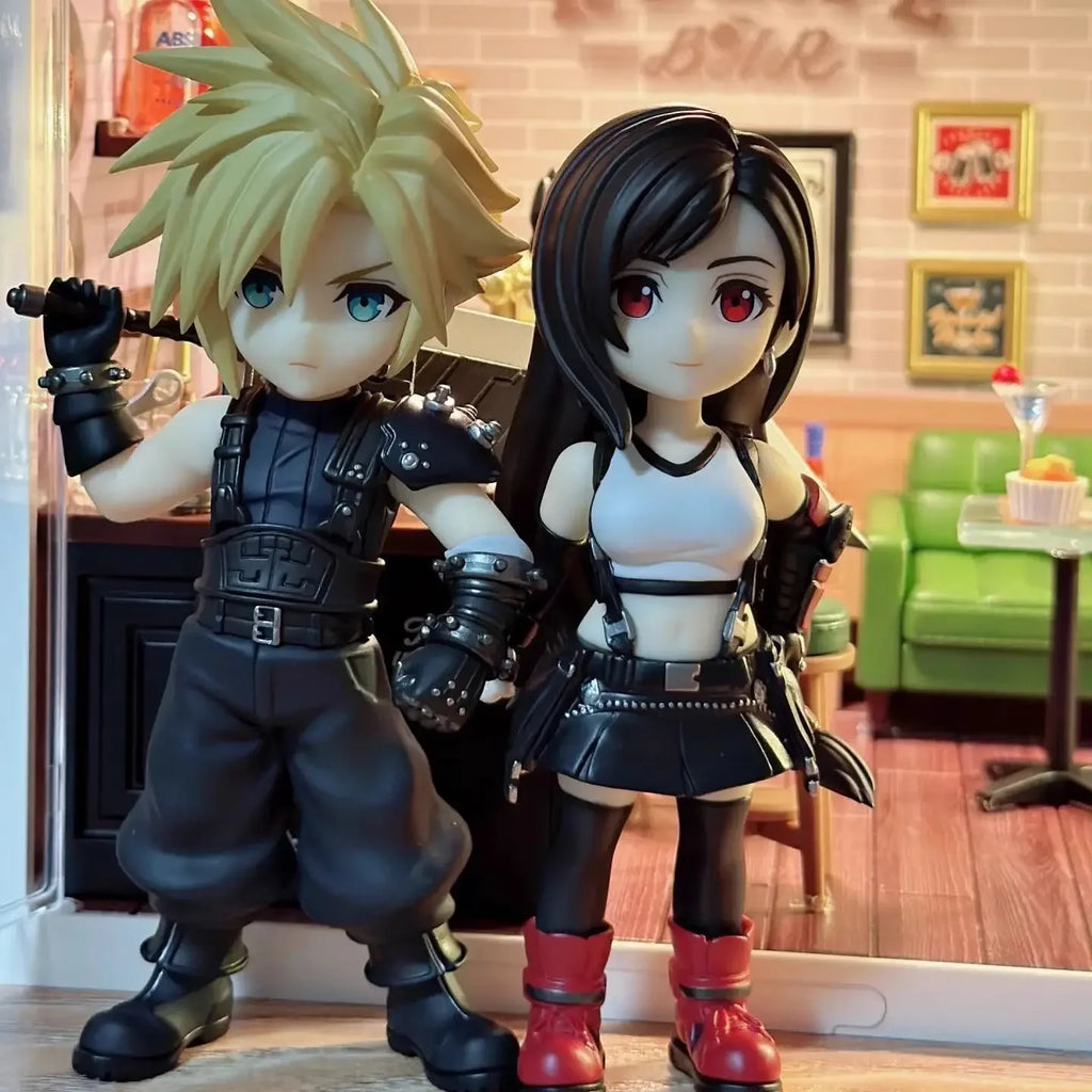 11-12cm Anime Cloud Strife Tifa Lockhart Aerith Gainsborough Zack·Fair Figure Model PVC Toy Desktop Collection Accessories Gift