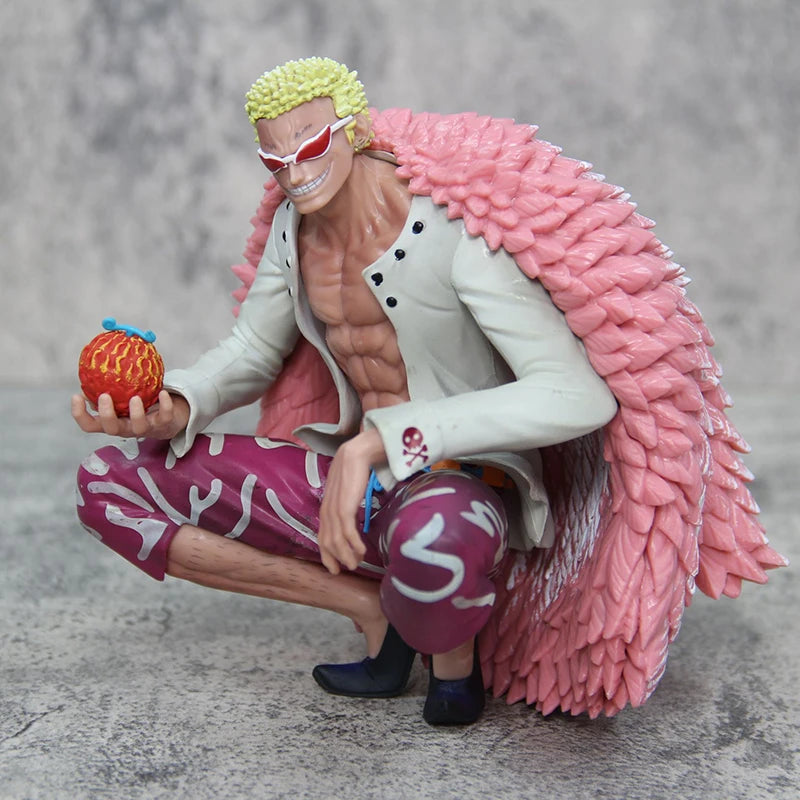 15cm Anime One Piece Figures Oka Shichibukai Donquixote Doflamingo Action Figure PVC Collection Gk Devil Fruit Statue Model Toys