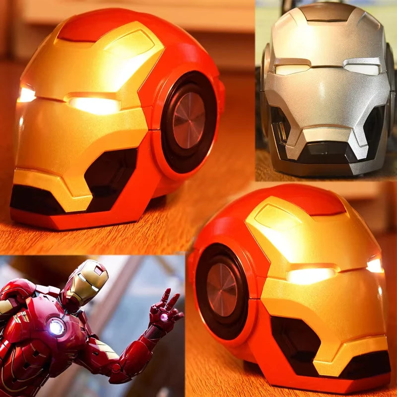 Anime Figure Bluetooth Speaker Iron Man Portable Cool Wireless Audio Bluetooth Speaker Boys Desktop Ornament Toys Birthday Gift