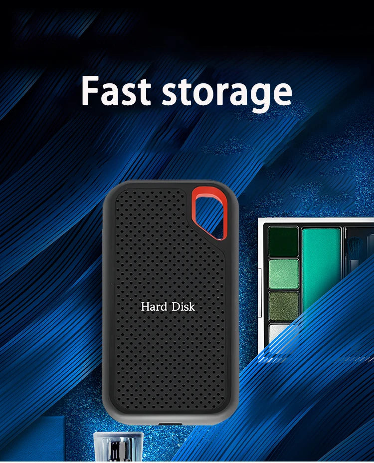 High-speed External Hard Drive 1TB Portable SSD 4TB External Solid State Drive USB 3.1 Hard Disk 128TB Storage for PC/Mac/Phone