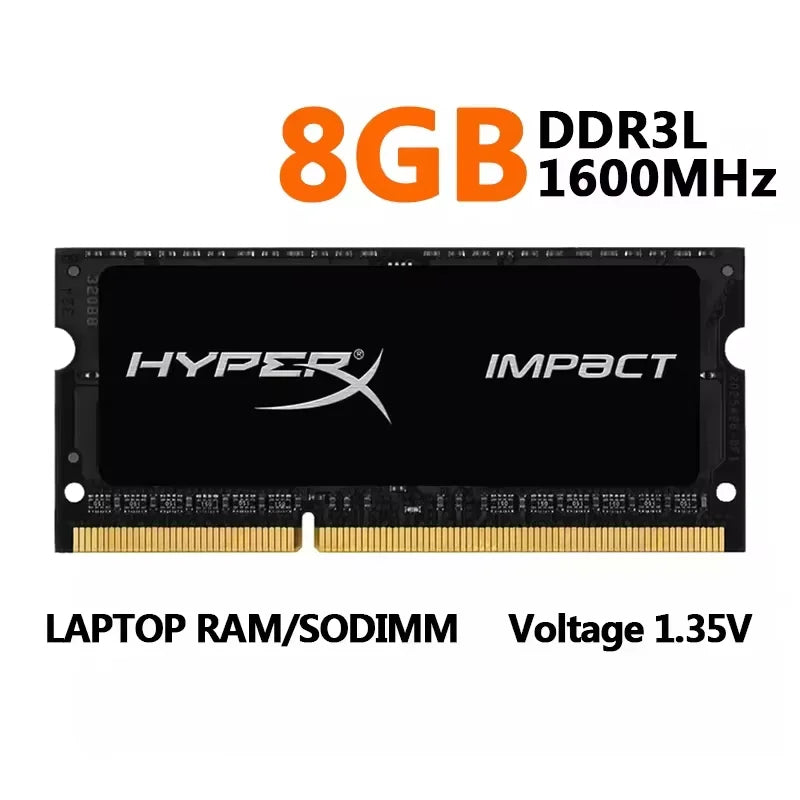 HyperX 1/2pcs Laptop Ram DDR3 DDR3L 8GB 4GB 1333Mhz 1600Mhz 1866Mhz SODIMM PC3-10600 12800 14900 Notebook Ram DDR3 Dual Channel