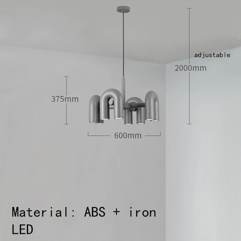 Cirkus scandinavian pendant light LED U-shaped tube chandelier Simple creative lamp Living Room Decoration restaurant lights