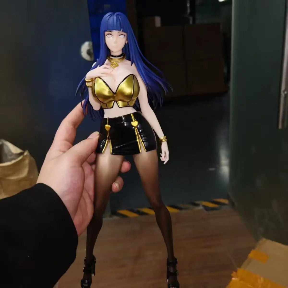 Naruto Crown Princess Hyuga Hinata Anime figures 35cm Can be move Double-headed be Exchangeable Battle stance PVC Collect toys