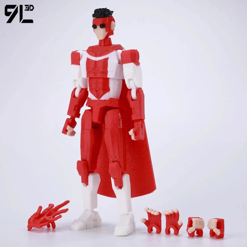 9L 3D Invincible Omni Man Titan Action Figure - Multi-Jointed Articulated Collectible Toy for US Comic Fans Display
