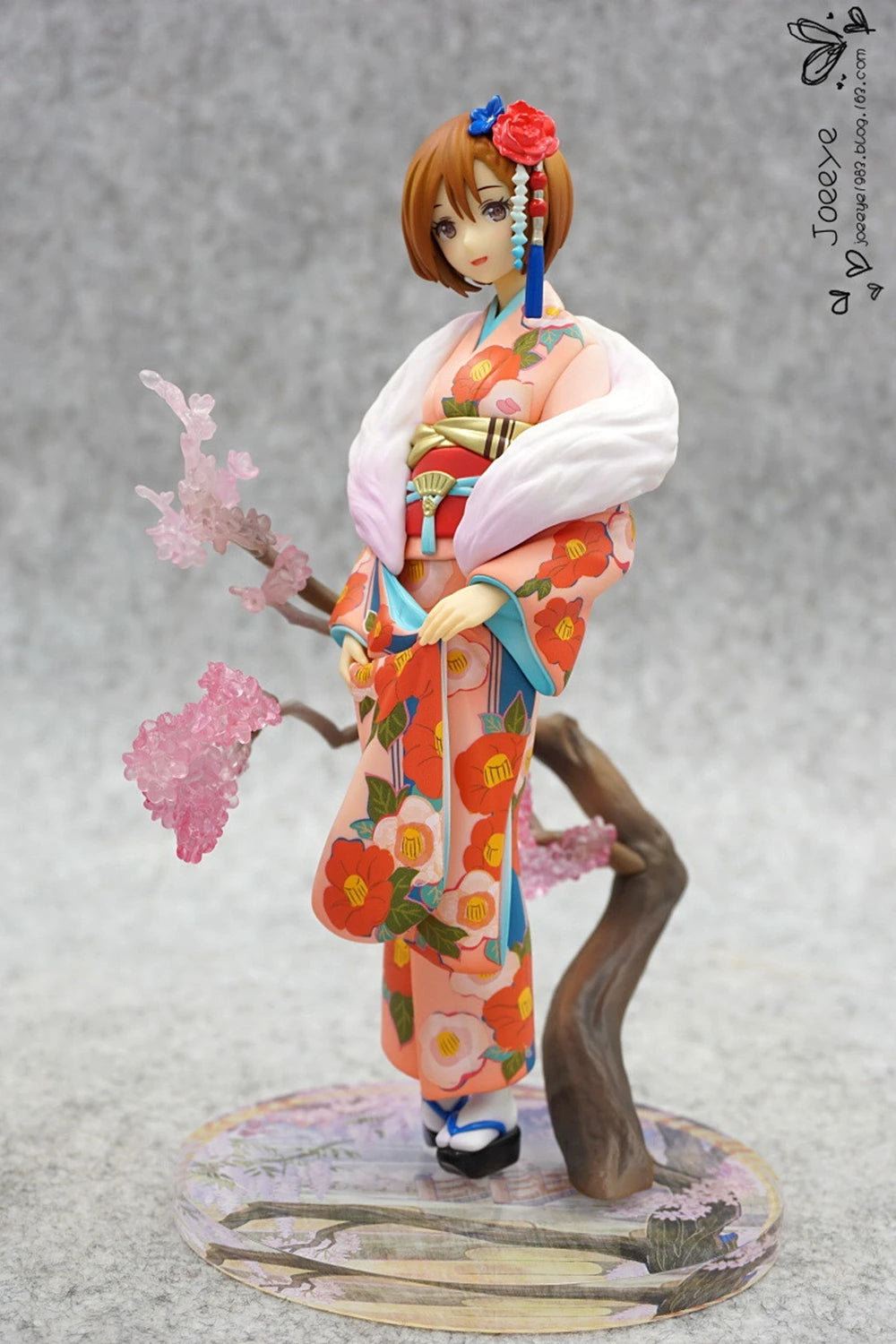 19CM Anime Figure Vocaloid Meiko Miku Figure 1/8 Hanairogoromo Kimono Dress Up Model Toy Gift Collection Doll Action Figure