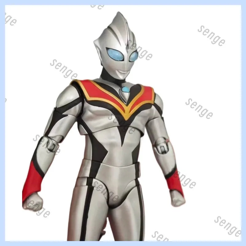 [Genuine Spot] Bandai SHF Real Bone Sculpture Ultraman Tiga Tornado Form / Evil Tiga Action Figure Gift Collection Ornament