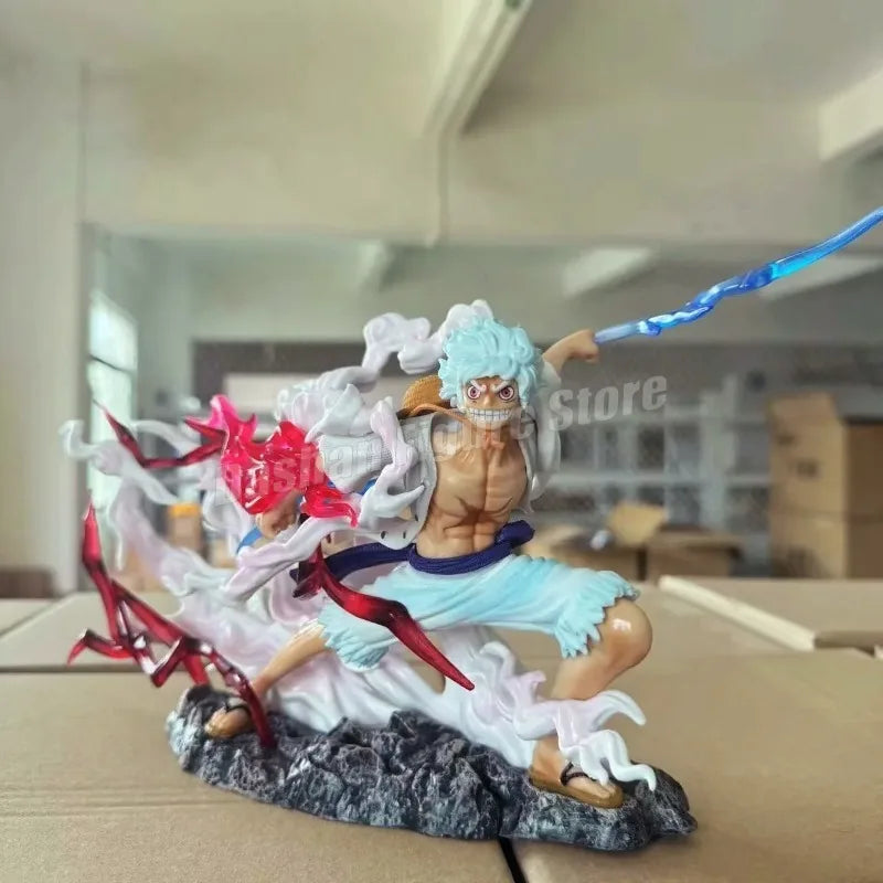 GK One Piece Nika Action Figure Sun God Gear 5 Monkey D Luffy Figurine PVC Collection 20cm Thunderbolt Luffy Figures Model Toys