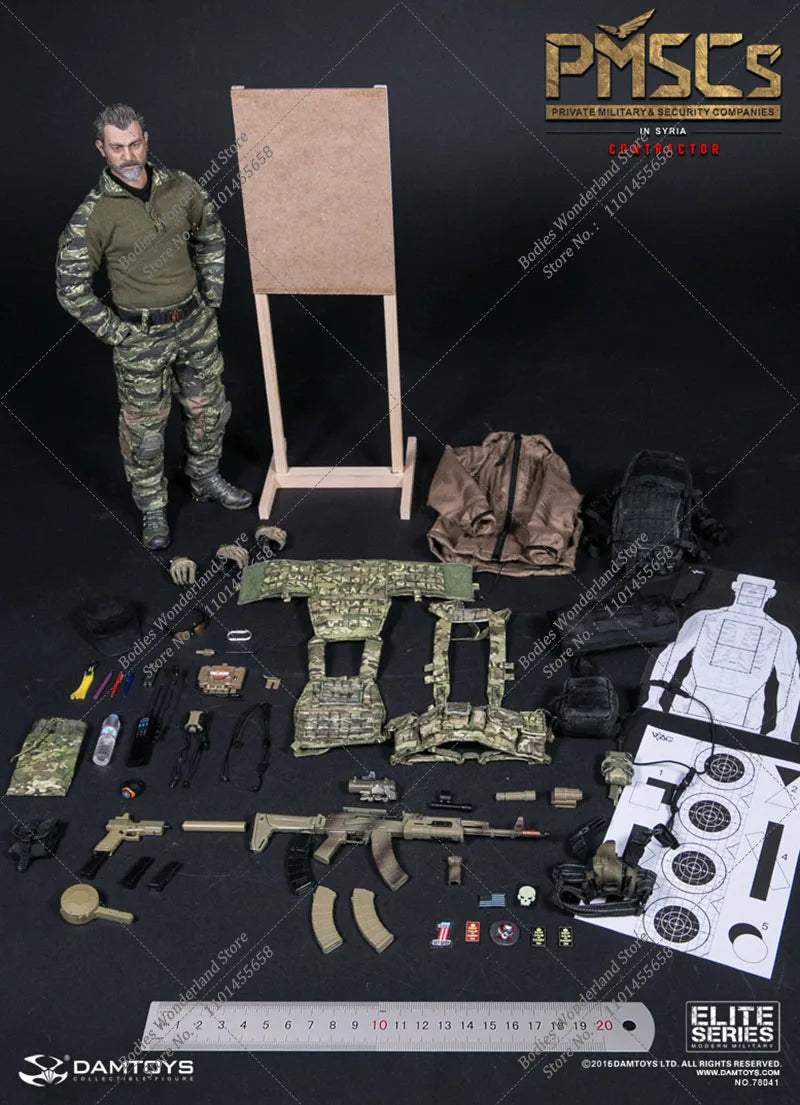 DAMTOYS DAM 78041 1/6 PMSCs Military Security Contractor in Syria 12'' Male Solider Action Figure Model Full Set with Weapon