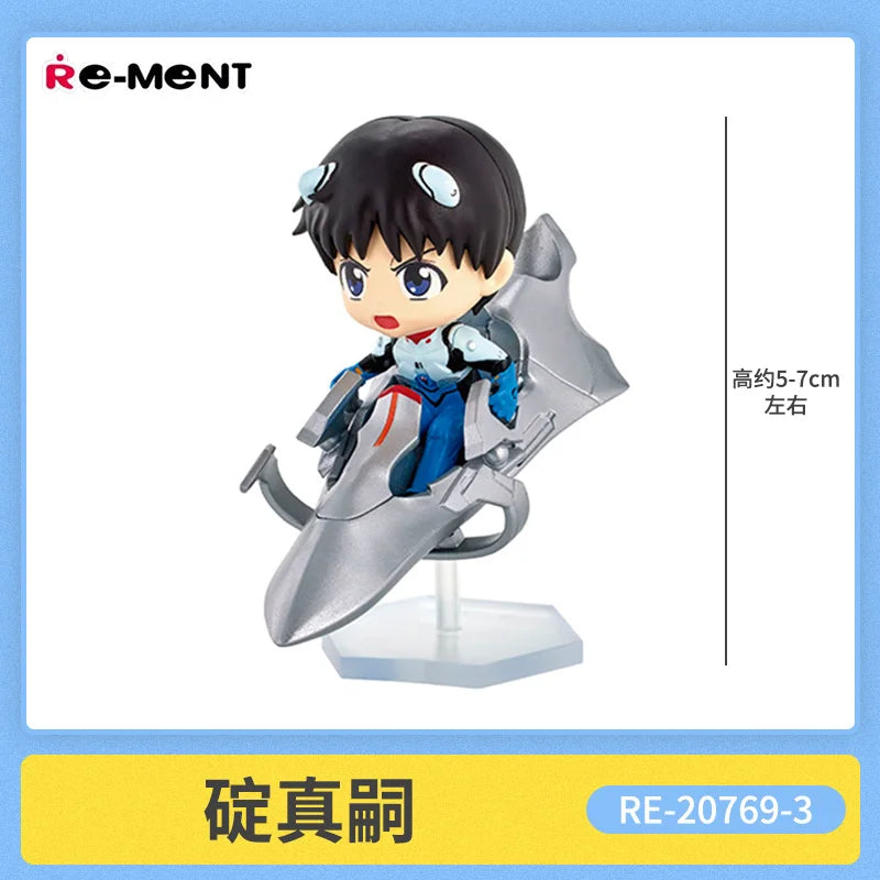 Anime EVA Ayanami Rei Asuka Q-version kawaii Action Figures PVC Model Statue Toys doll Re-ment Desk Decor Gift 1Pcs Random Style