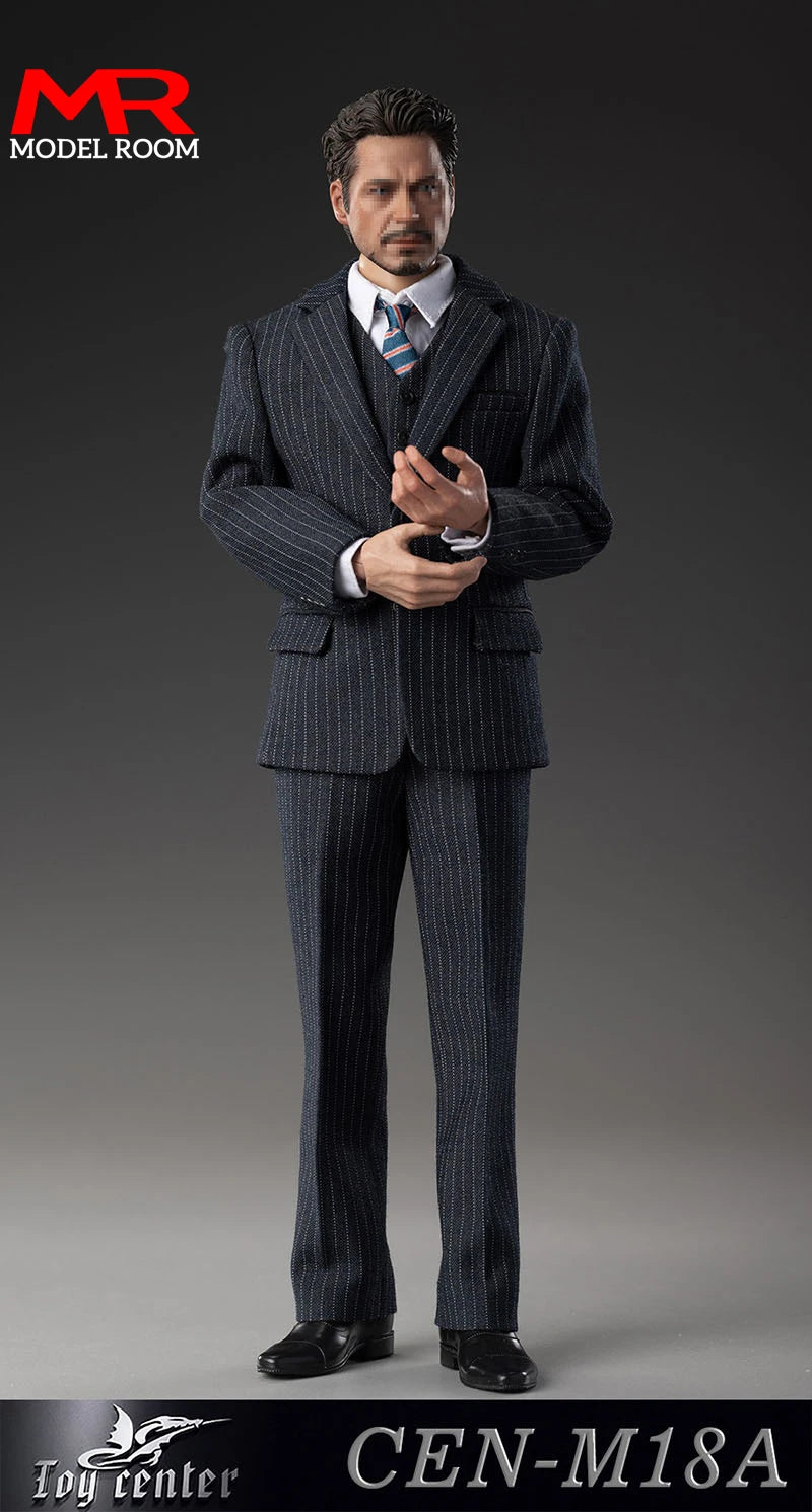 Toy center CEN-M18 1/6 Scale British Gentleman Striped Suit Male Soldier Clothes Model Fit 12'' Action Figure Body Dolls