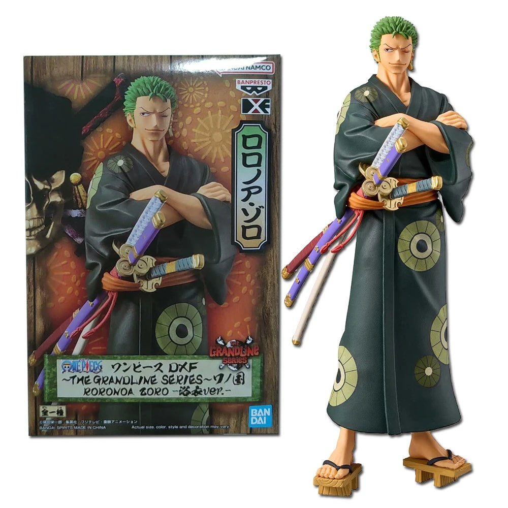 Anime One Piece DXF Figur Wanno Country 17cm Roronoa Zoro Modell Spielzeug Dekoration Sammlung Kinder Geburtstagsgeschenk