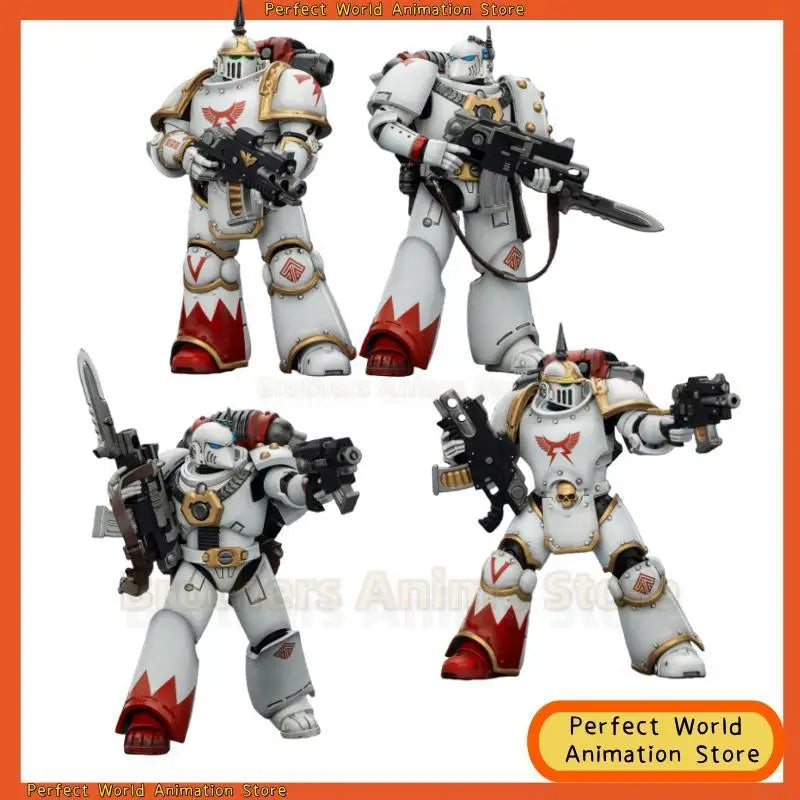 JOYTOY Warhammer 40K White Scar Legion MKIII MKVItactical legionnaire and motorcycle 1/18 movable figure soldier collection gift