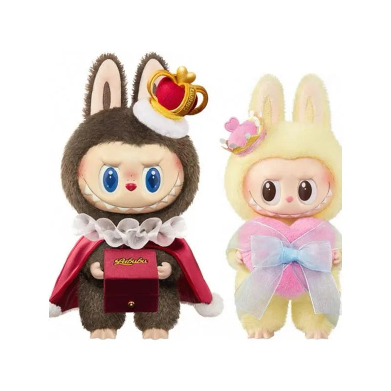 Original Pop Mart LABUBU König und Königin Schachabenteuer Vinyl Plüsch Hängekarte Anhänger Puppe oder Actionfigur Serie Geschenke