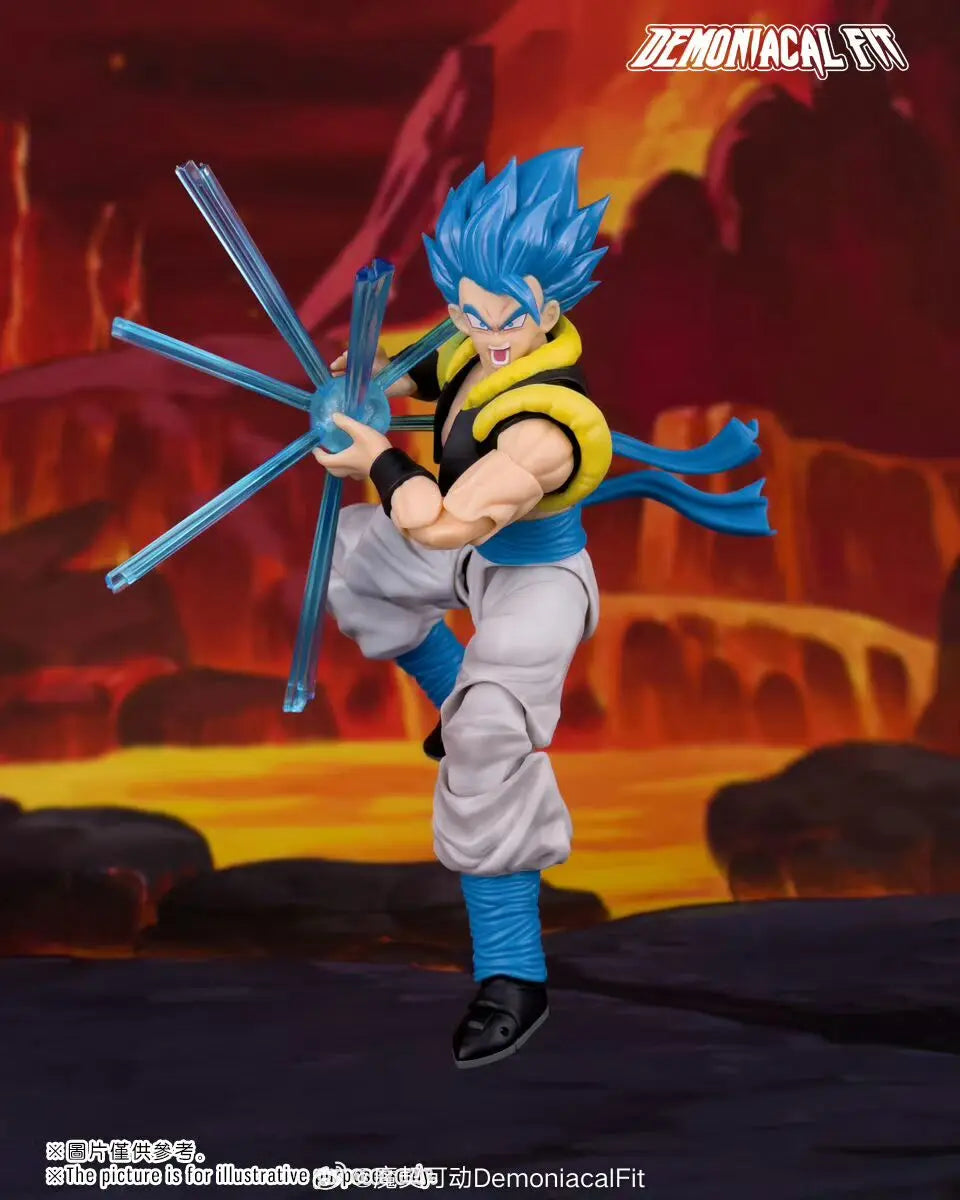 НОВО - Предварителна продажба Demoniacal Fit екшън фигурка Gogeta Dragon Ball GT фигурки Super Blue Saiyan God Gogeta фигурка SHF модел Gitf играчка