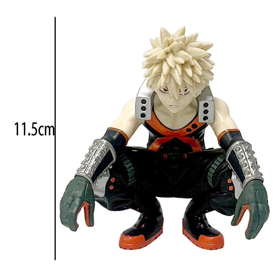 New  Anime Figure Shoto Bakugou Boku Izuku Duke Pvc Action Four Figures Sitting Posture Series Collection Model