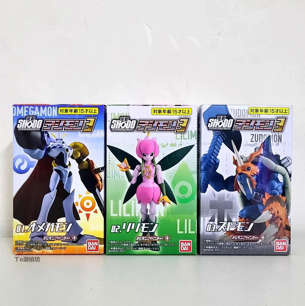 Original Bandai Digimon Adventure Zudomon Omegamon Alter-S Lilimon Box Eggs Collected Assembly Ornaments Figure Models Toys