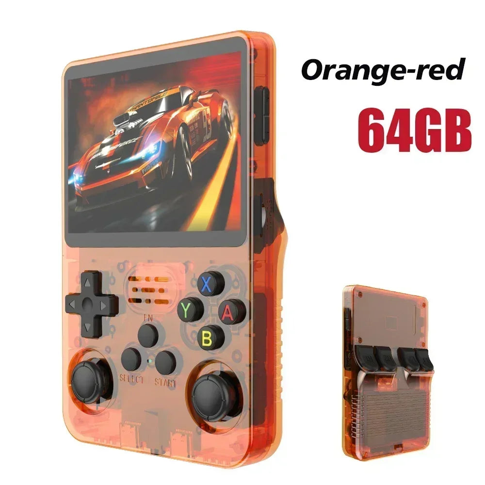 NEW Green R36S Retro Handheld Video Game Console Linux System 3.5 Inch IPS Screen Portable Pocket Video Player 64GB 128G Games