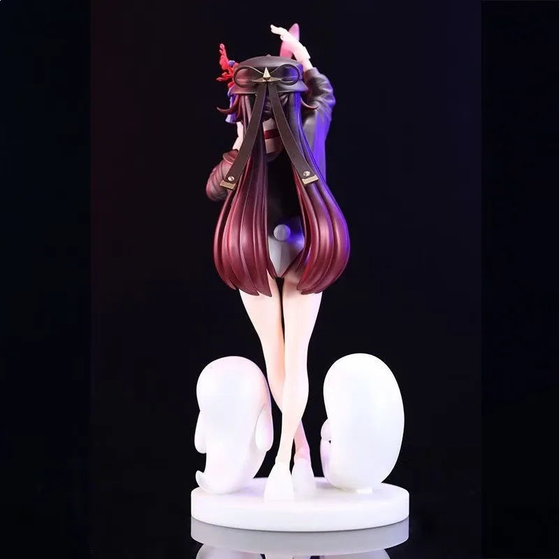 Hu Tao Bunny Girl Standing Figure Anime Game Periphery Boxed Pvc Collectible Model Desktop Ornament For Adult Collectors