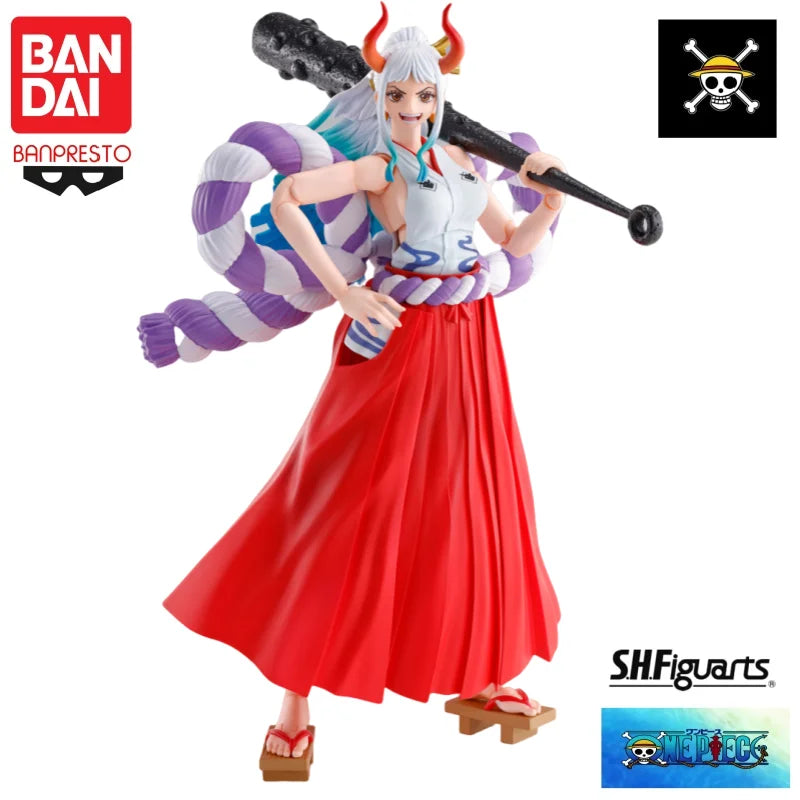 HOT Bandai Original In Stock One Piece Anime Shfiguarts SHF Yamato Action Figure Model Doll Brand New Boxed Garage Figure 18.5CM