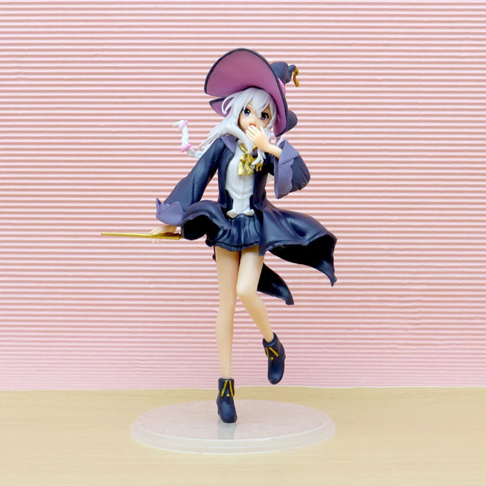 19-20CM New Anime Model Ilyina Sitting Posture Cute Design of Broom Figurines Model Toys Computer Desk Cake Decoration Toy