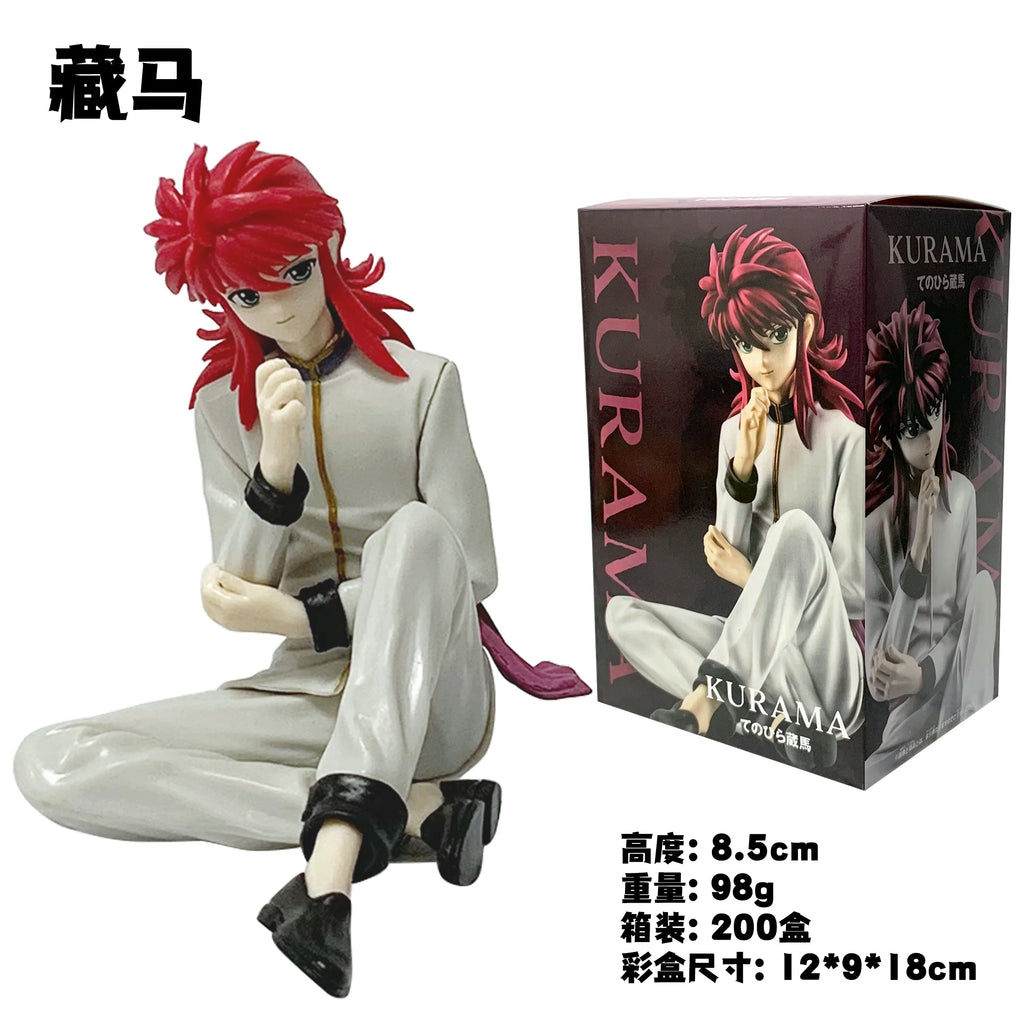 9CM Anime  YuYu Hakusho Yuusuke Urameshi Kurama Figure Fleeting Shadow PVC Cute version Model Children's Gift Toys 9
