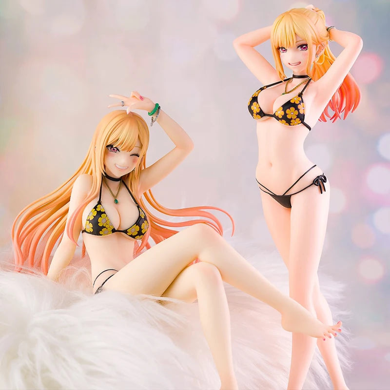 23cm My Dress-Up Darling Marin Kitagawa Swimsuit Anime Girl Figure Marin Kitagawa Bikini Action Figure Adult Sexy Model Doll Toy