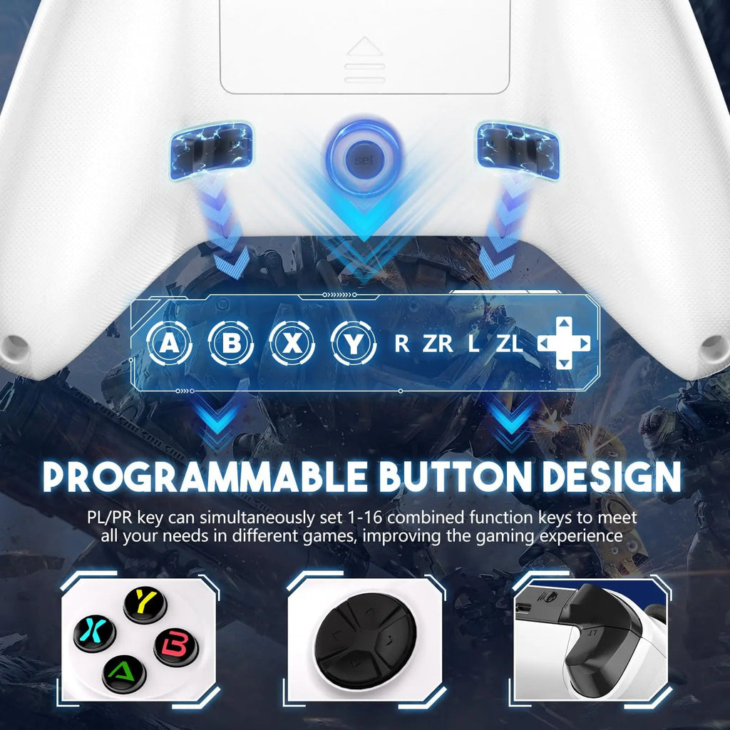 Wireless Controller for Xbox One Series X/S/Android/PC/Steam Gaming Controllers with Dual Vibration/Macro/Turbo/3.5mm Audio Jack