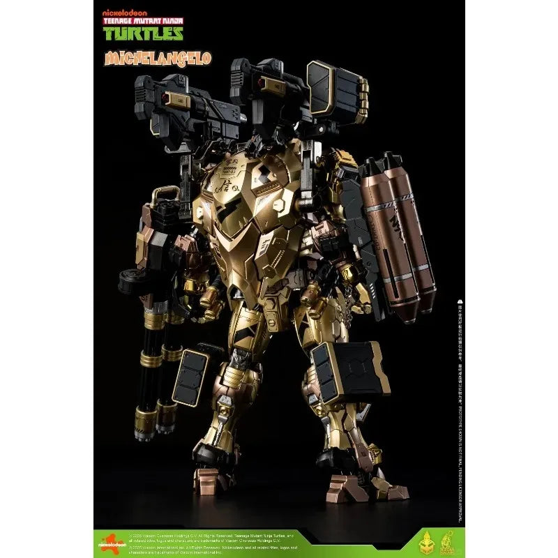 Spot HEATBOYS Original Ninja Turtles Michelangelo Gold Shine Edition Venue Limited Edition Metal Mech Mobile Model Handmade Toy