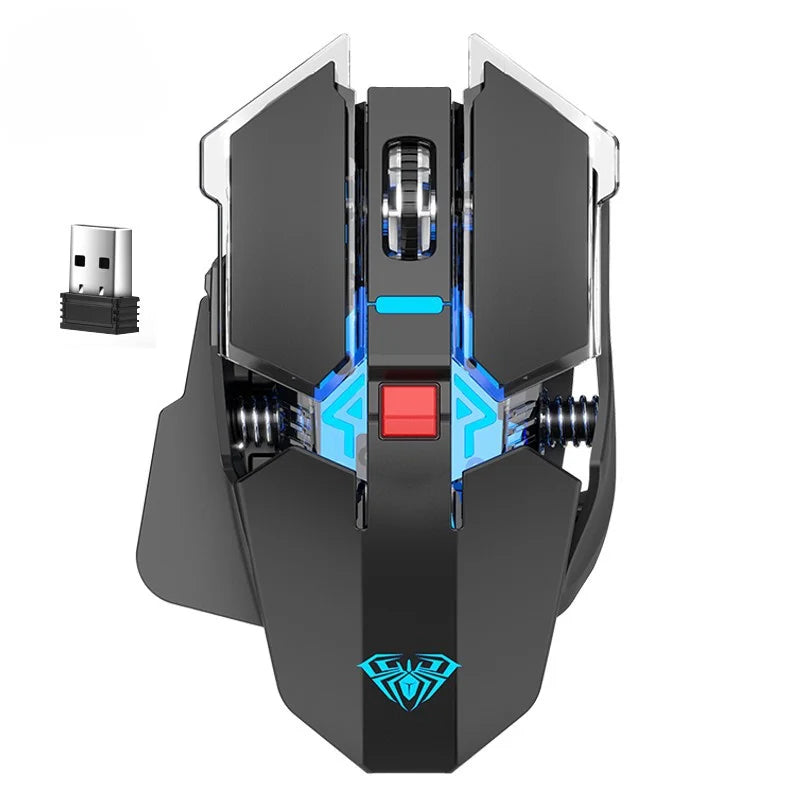 SC300 Wireless Mouse Rechargeable Silent Notebook Desktop Computer Mechanical E-sports Game Home With 4 Color Cool Lights