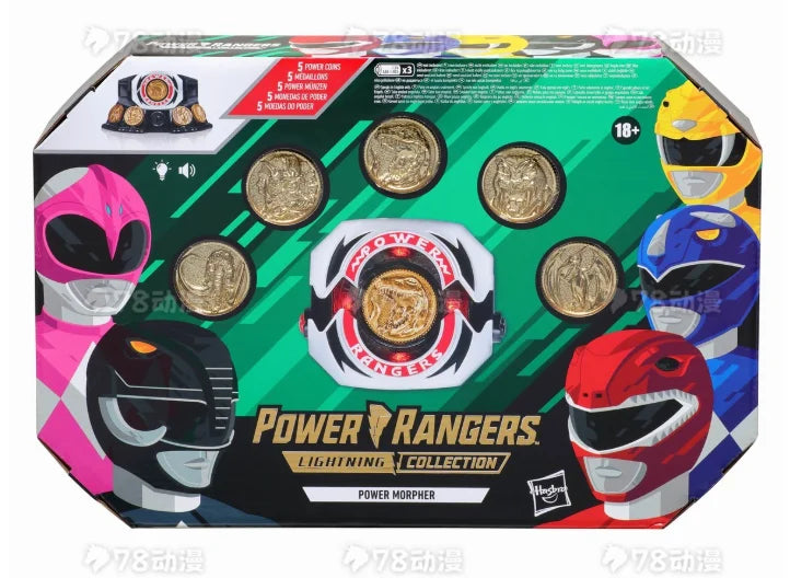 Original Hasbro Power Rangers Mighty Morphin Power Morpher Premium Anime Figure Toys Collection