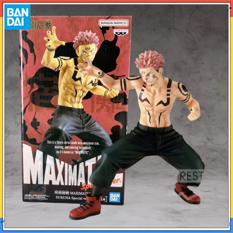 Bandai Original Banpresto Maximatic Jujutsu Kaisen Ryomen Sukuna Spezielle Farbe Anime Abbildung Modell Spielzeug Ornament Geschenk Kind
